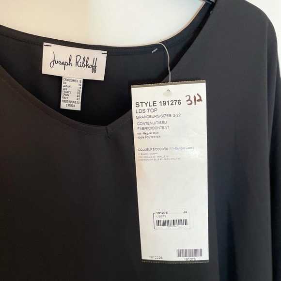 NWT Joseph Ribkoff 3/4 sleeve black Blouse size 8 - Picture 4 of 6